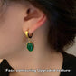 Smaragd ketting oorbellen armband