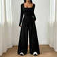 ✨ EEN MOEITELOZE TOTALE LOOK | Damesjumpsuit met vierkante halslijn en wijde pijpen -53 %