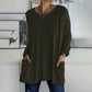 😍Casual Dames T-Shirt met Lange Mouwen & Zakken – Comfortabele Pasvorm en Praktische Stijl