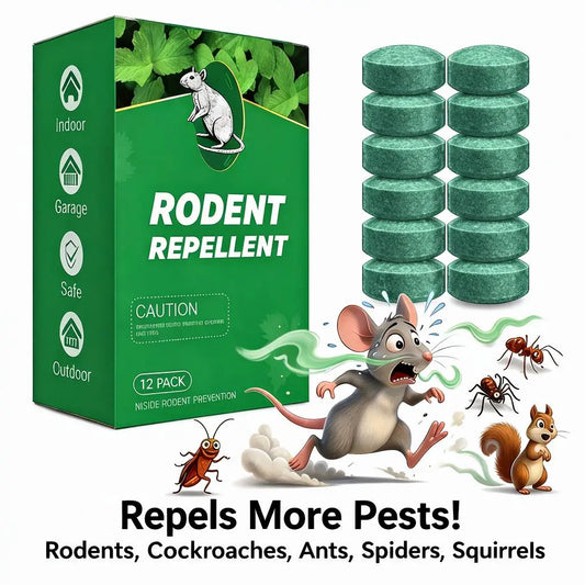 🔥50K+ VERKOCHT🏡🛡️Plantaardige Ongedierte Afweertabletten – Gifvrij Muizen- en Insectenafweermiddel voor Binnen, Buiten, Garage & Tuin🐜🐭🐍