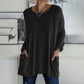 😍Casual Dames T-Shirt met Lange Mouwen & Zakken – Comfortabele Pasvorm en Praktische Stijl