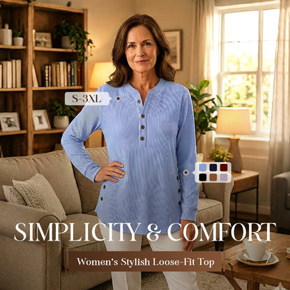 💃Effen gekleurde casual, loszittende gebreide trui met ronde hals en lange mouwen voor dames – gezellig comfort gecombineerd met een nonchalante stijl