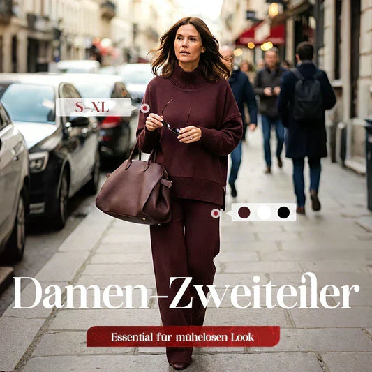 🎁Nieuw in 2026: 50% KORTING💥Set met sweatshirt met hoge kraag en rits aan de zijkant & broek 👚👖