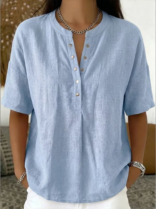 🔥Casual effen blouse voor dames