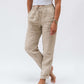 🌸Nieuwe collectie 50% KORTING!🏖️ Elastische Taille Katoen-Linnen Dames Casual Broek 👖