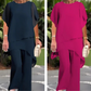 ✨ 47% KORTING – Charmante Set met Onregelmatige Top 👗 Elegante Wijde Broekset – Comfortabel & Perfect voor Lente