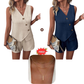 Casual V-hals Tanktop & Shorts 2-delige Set