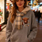 🐮 50% KORTING!!🎁Schattig sweatshirt met capuchon en fleecevoering met Highland Cow-motief