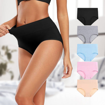 💥Koop er 3, krijg er 2 gratis💕 Damespanty's met hoge taille en heuplifting van katoen