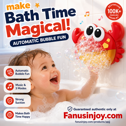 🔥Tijdelijke aanbieding: 50% korting!🛀👦Laat kinderen genieten van het badmoment!👨‍👩‍👧‍👦Perfect voor samen in bad gaan met je kind en voor nog meer plezier!🛀Badspeelgoed: krab-bellenblaasmachine met muziek
