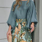 Tweedelige set met casual print