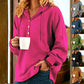 2024🔥Losvallend sweatshirt met capuchon in effen kleur