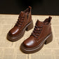 [Perfect Cadeau] Vintage Winter Chunky Hakken Enkellaarsjes voor Dames