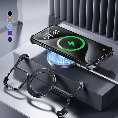 Frameless Minimalist Metal Phone Case For iPhone