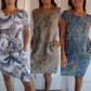 🌷2025 Hete verkoop - 49%korting🍀Jurk met ronde hals en botanische print voor dames