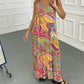 Mouwloze lange jurk met print
