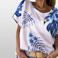 Dames Bat Sleeve Printed Loose Tops