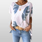 Dames Bat Sleeve Printed Loose Tops
