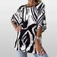 Dames Bat Sleeve Printed Loose Tops