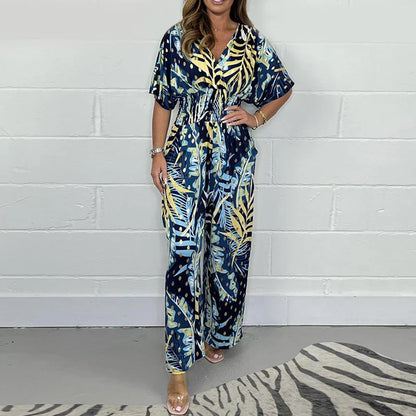 🍃Jumpsuit met bladerenprint voor dames
