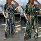 🍃Jumpsuit met bladerenprint voor dames