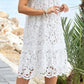 Elegante Witte Jurk met Uitgesneden Bloemen voor Dames in Grote Maten