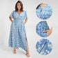Dames Bohemian Bloemenprint Maxi Jurk met Elastische Taille