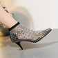✨2024 nieuwe producten👡Hoge hakken met puntige neus en mesh ontwerp met glitter strass
