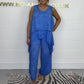 Casual Mouwloze Losse Top en Broekpak voor Plus Size Vrouwen