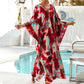 Casual Flowing V-Hals Lange Badpak Cover Ups
