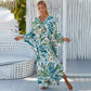 Casual Flowing V-Hals Lange Badpak Cover Ups