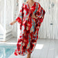 Casual Flowing V-Hals Lange Badpak Cover Ups