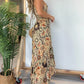 🔥Beperkte tijd 50% korting💕Dames Sexy Spaghetti Bandjes Bloemenprint Lange Jurk