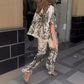 Dames Casual Botanische Print 2-Delige Set