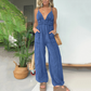 Zomerpromotie voor nieuwe producten 49% korting🔥Dames jumpsuit van denim met diepe V-hals