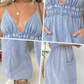 Zomerpromotie voor nieuwe producten 49% korting🔥Dames jumpsuit van denim met diepe V-hals