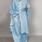 Dames Casual Effen Shirt en Broek Tweedelige Set