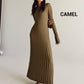 Stijlvol en Comfortabel - Vrouwen Elegante Gebreide Maxi Jurken