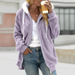 Oversized geïsoleerde jas met capuchon en ritssluiting