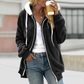 Oversized geïsoleerde jas met capuchon en ritssluiting
