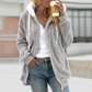 Oversized geïsoleerde jas met capuchon en ritssluiting