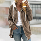 Oversized geïsoleerde jas met capuchon en ritssluiting