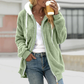 Oversized geïsoleerde jas met capuchon en ritssluiting