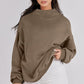 Vrouwen pullover sweatshirt met een opstaande kraag en lange mouwen