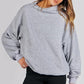 Vrouwen pullover sweatshirt met een opstaande kraag en lange mouwen