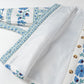 Nieuw product hete verkoop 49% korting❤️‍🔥Blauwe ronde hals bedrukte katoenen bovenkleding met riem
