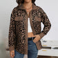 Damesjas met lange mouwen en luipaardprint en knopen