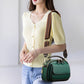 Elegante dubbele laag brede riem Crossbody handtas