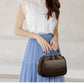 Elegante dubbele laag brede riem Crossbody handtas