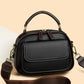 Elegante dubbele laag brede riem Crossbody handtas